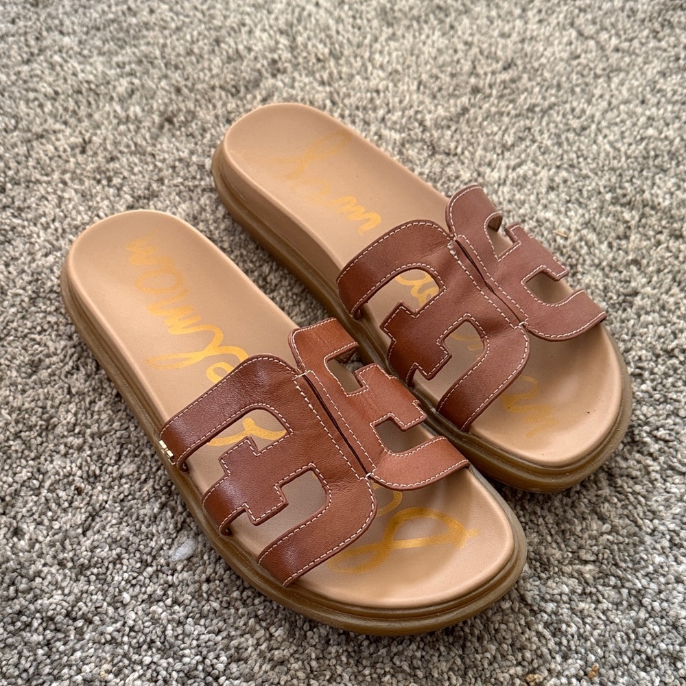 Sam Edelman Tan Slide Sandals
